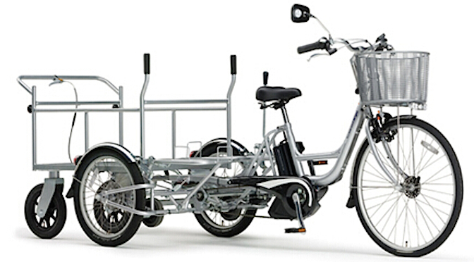 Read more about the article 強力アシストのリヤカー付き電動アシスト自転車「PAS GEAR CARGO」による集配業務の検証事業がまもなくスタート
