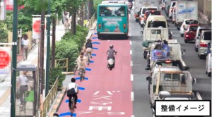 Read more about the article 国道246号三軒茶屋～駒沢でバスレーンに自転車ナビライン設置へ